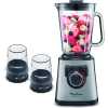 Moulinex Perfect Mix 2 Litre Blender With Grinder And Grater Accessories, 1200 Watts, Black/Silver, Plastic/Glass, Lm815D27