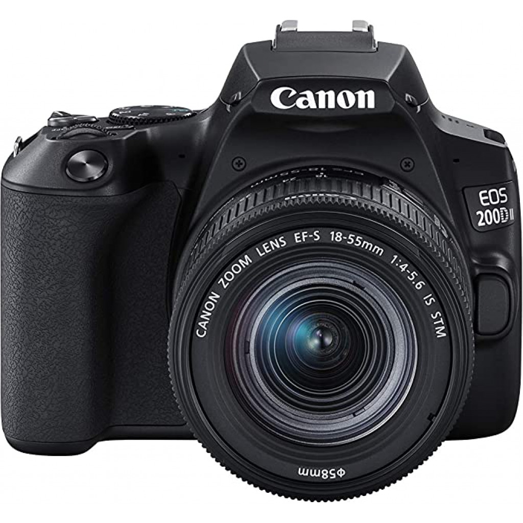 Canon EOS 200D II 24.1MP Digital SLR Camera + EF-S 18-55mm f4 is STM Lens (Black)
