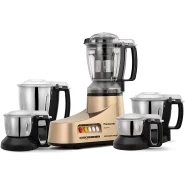 Panasonic MX-AC555 550W Mixer Grinder with 5 Jars, Gold, Bronze