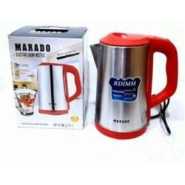 Marado Original Luxury 1500W 3L Large Stainless Electric Heat Kettle Percolator - Silver and Red