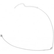 New Heart Design Simple Dainty Zinc Alloy Necklace - Silver