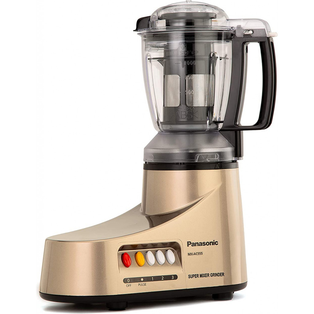 Panasonic MX-AC555 550W Mixer Grinder with 5 Jars, Gold, Bronze