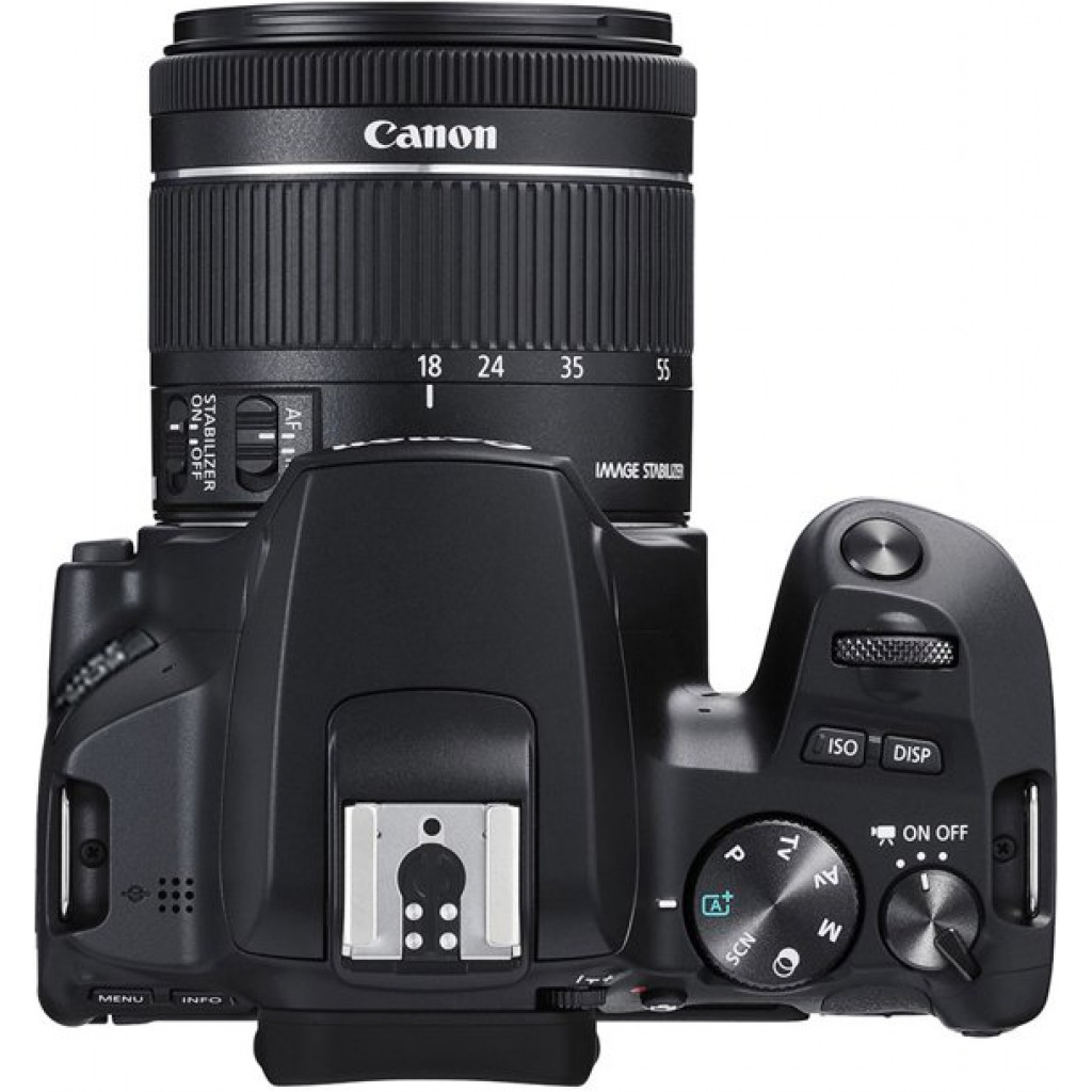 Canon EOS 250D / Rebel SL3 APS-C CMOS Sensor 24MP DSLR Camera with EF-S 18-55mm f/4-5.6 IS STM Lens (Black)