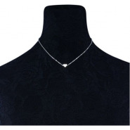 New Heart Design Simple Dainty Zinc Alloy Necklace – Silver Necklaces TilyExpress 2