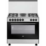 Beko 90x60cm Cooker, 4 Gas + 2 Electric, Inox, GE 12121 DX