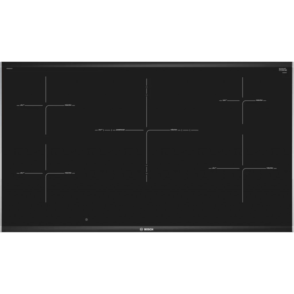 Bosch Electric Induction Hob PIV975DC1E; 90cm, PowerBoost, TouchSelect Heat Control, 2.2kw – 4.4kw Power - Black