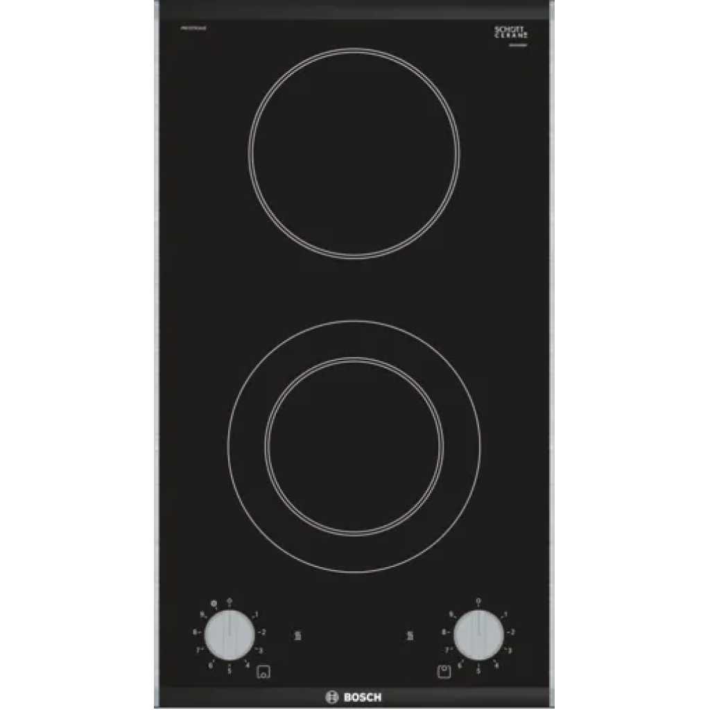 Bosch Series 2 Domino Electric Hob 30 cm Surface Mount With Frame PKF375CA1E - Black