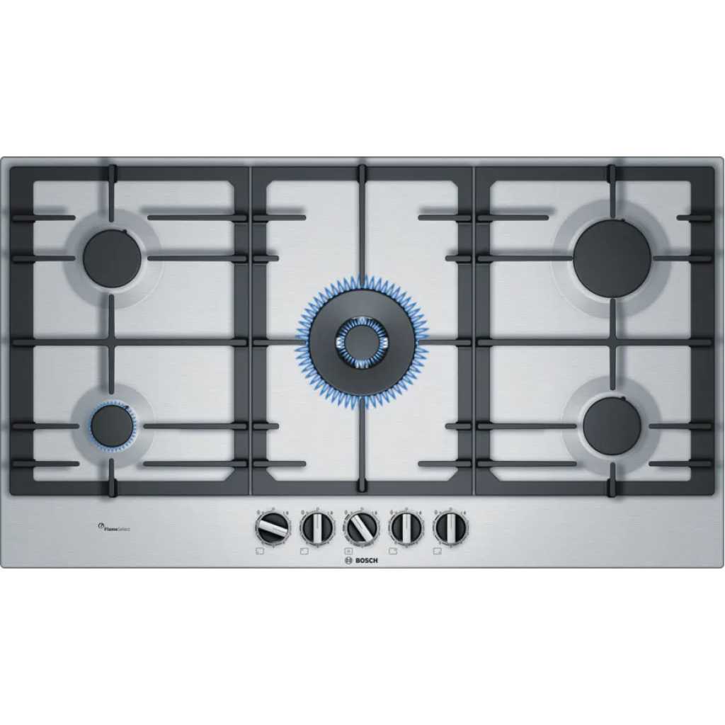 Bosch Series 6 Gas Cooktop Hob 90cm PCR9A5B90A - Stainless Steel