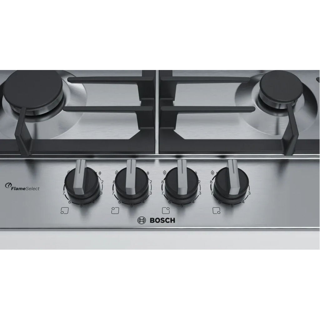 Bosch Serie 6 Gas Hob 60 cm PCP6A5B90 - Stainless steel