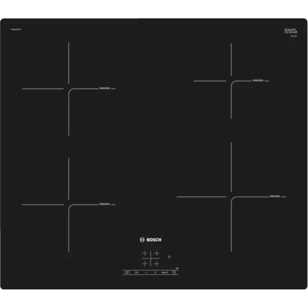 Bosch Serie 4 Frameless Four Zone Induction Hob 60 cm PUE611BF1B - Black