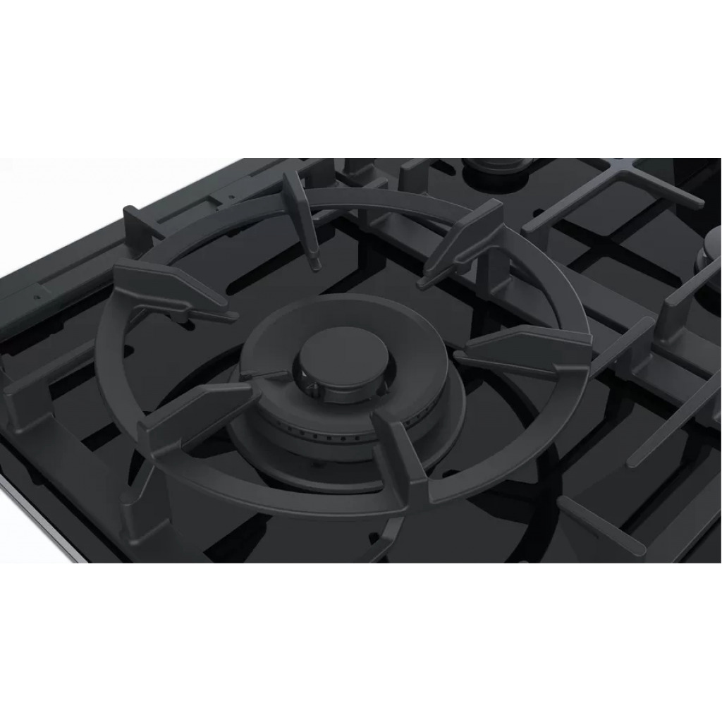 Bosch PRS9A6D70 Gas Hob, 90 CM, 5 Burners, Series 8 With Flame Select Ceramic Glass – Black
