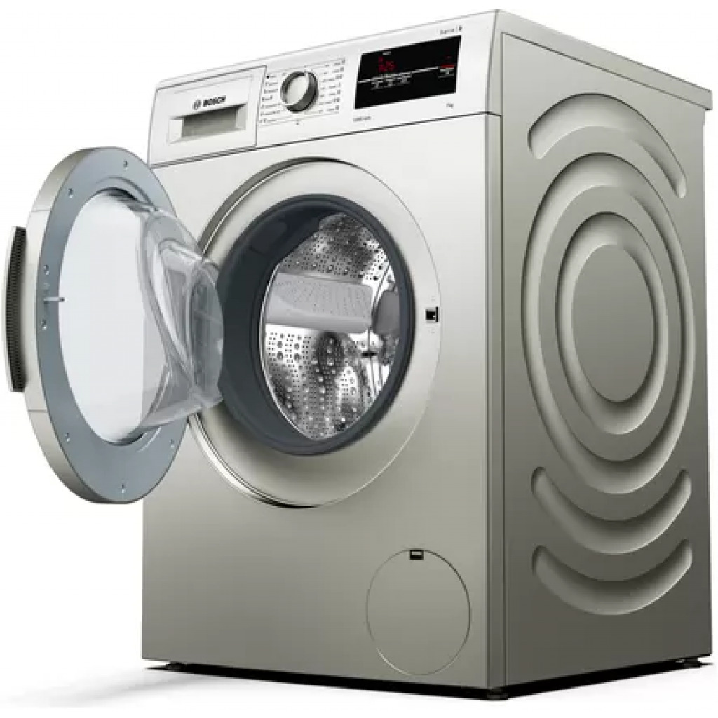 Bosch 7KG WAJ2017SKE Front Load Washing Machine, Pre-Wash, VarioDrum, ActiveWater Plus, Reload (Add Items), 1000rpm, Silver inox