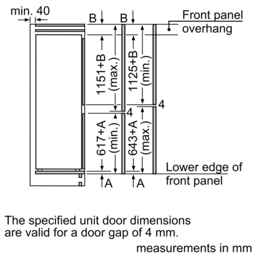 Bosch Integrated Upright Fridge, 177.5 x 56cm, Fixed Hinge | Serie 6 | KIR81AFE0G