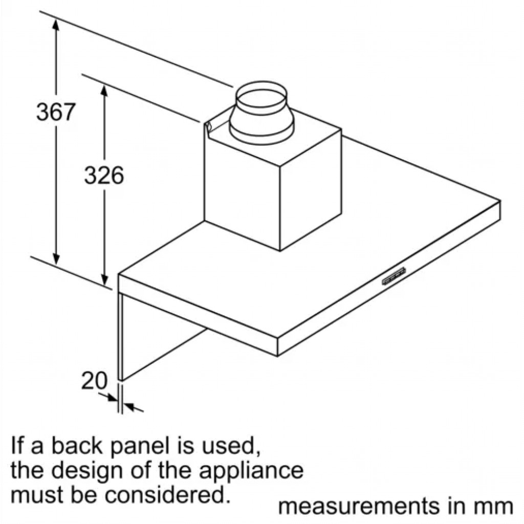 Bosch Series 2 Wall-mounted Cooker Hood 90 cm DWB94BC51B - Stainless steel