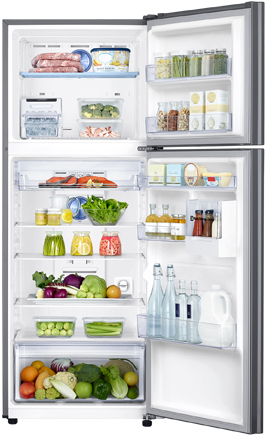 Samsung 400 - Litres RT40K5552S8 Top Mount Freezer With Twin Cooling Frost Free Fridge - Inox