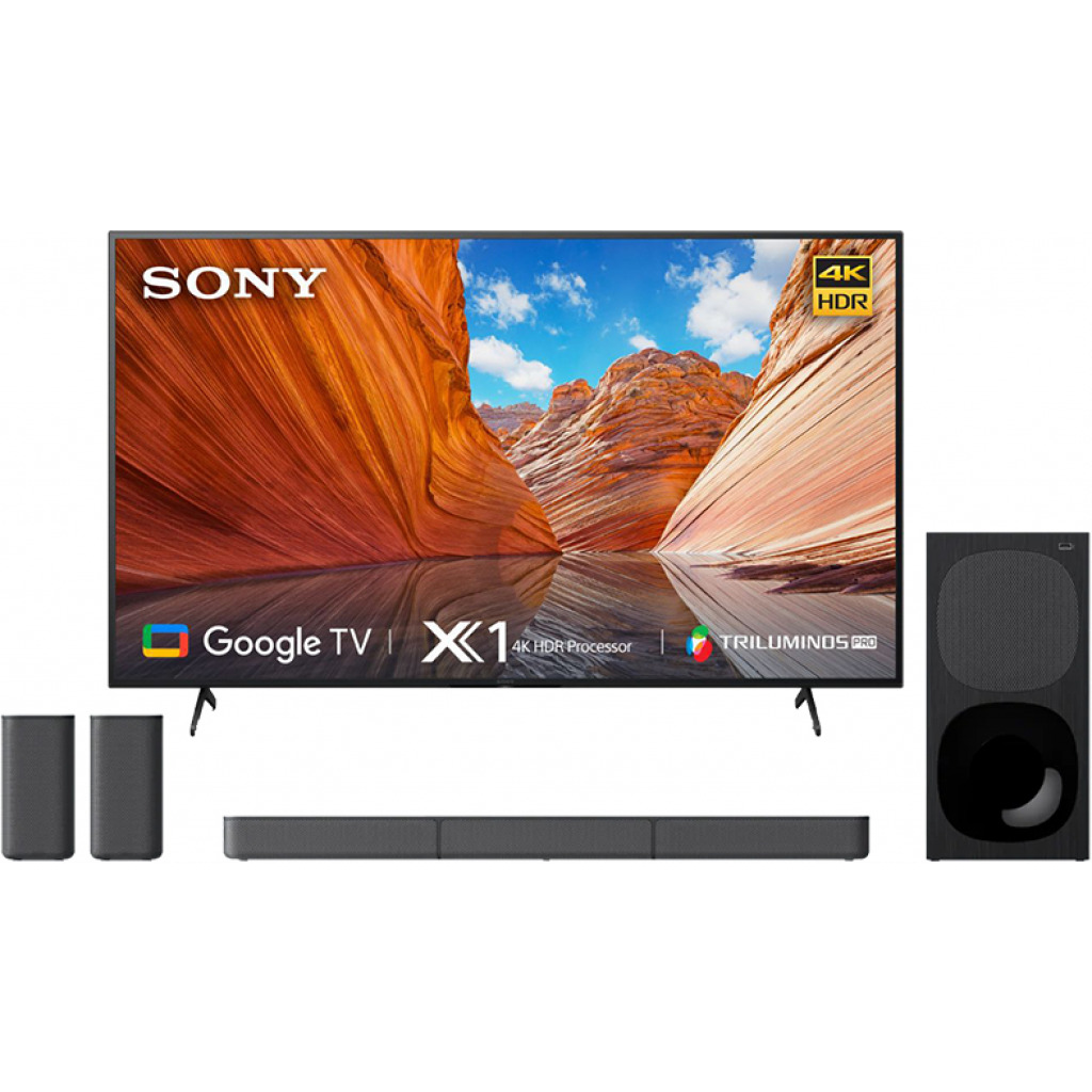 Sony 65-Inch 4K Android Google TV KD65X80 + FREE Sony Sound Bar HTS20R 400W 5.1 Channel - Black