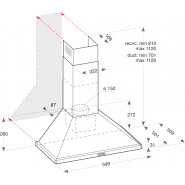 Ariston Wall Mounted Cooker Hood 60cm AHPN6.4AM, Kitchen Extractor Fan