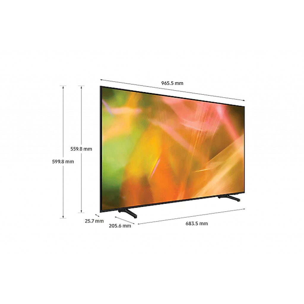 Samsung 43 - Inch 4K Crystal UHD Smart TV | UA43AU8000 - Black