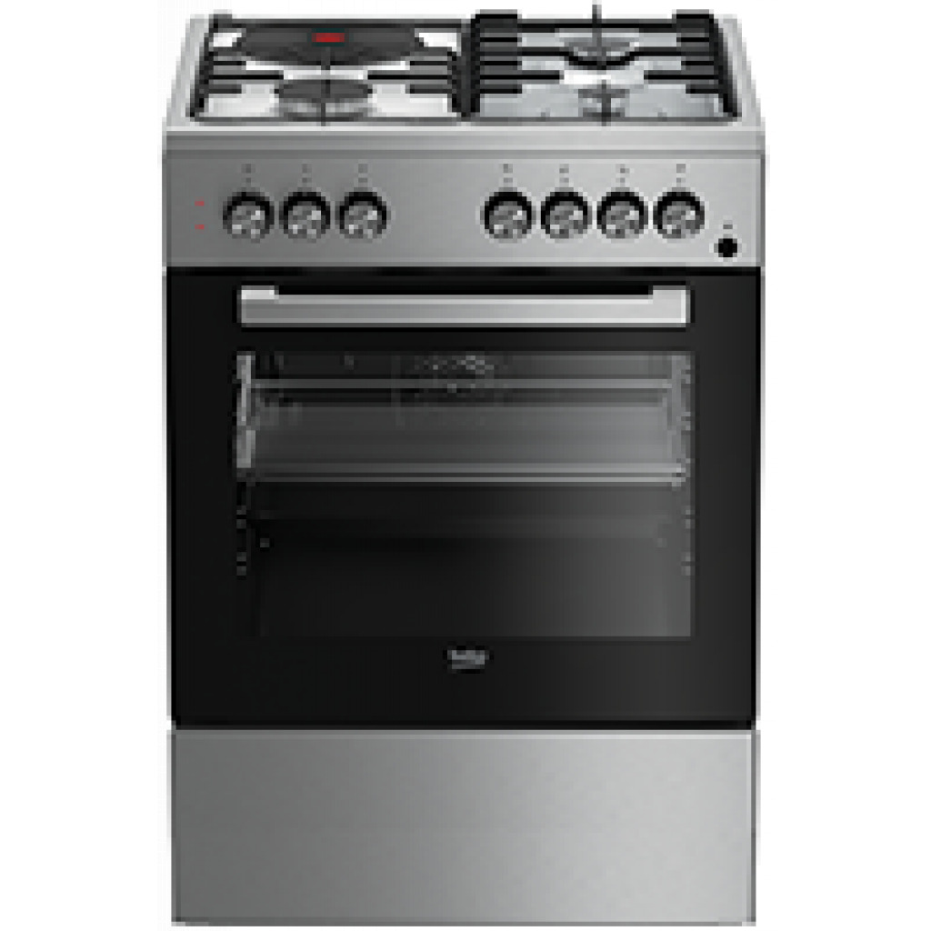 BEKO 60*60 Cooker, 3+1, Electric Oven & Grill, FSET63110DX