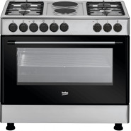 Beko 90x60cm Cooker, 4 Gas + 2 Electric, Inox, GE 12121 DX