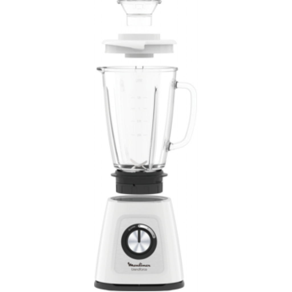 Moulinex Blendforce Glass Blenders, White, 700 Watts - Lm438127