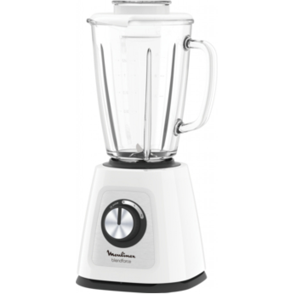 Moulinex Blendforce Glass Blenders, White, 700 Watts - Lm438127