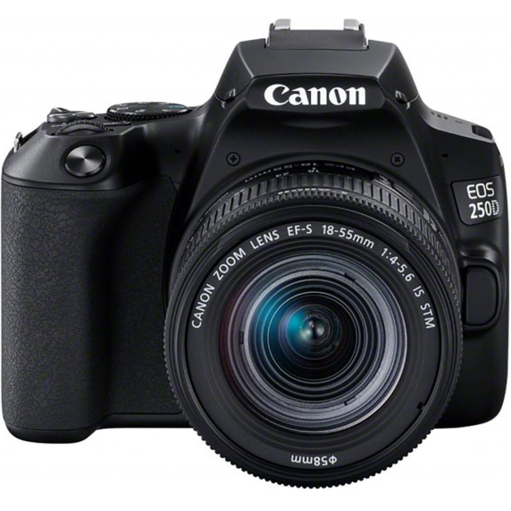Canon EOS 250D / Rebel SL3 APS-C CMOS Sensor 24MP DSLR Camera with EF-S 18-55mm f/4-5.6 IS STM Lens (Black)