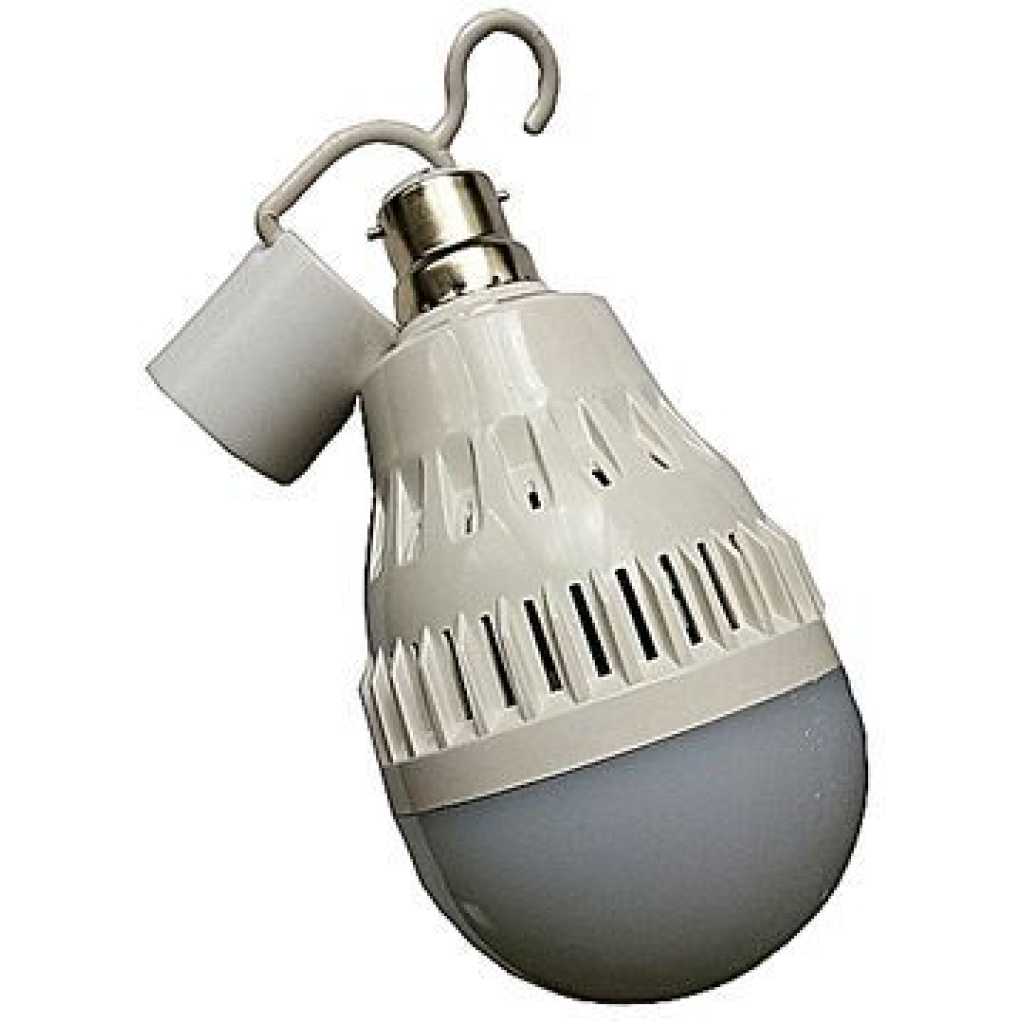 Kamisafe LED Multi functional Emergency Energy Saving Lamp Rechargeable Bulb 15w KM 5819A White