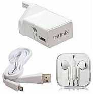 Infinix Fast Charger + Earpieces+ USB Cable - White