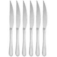 6 Pieces Of Table Steak knives Cutlery Set, Silver