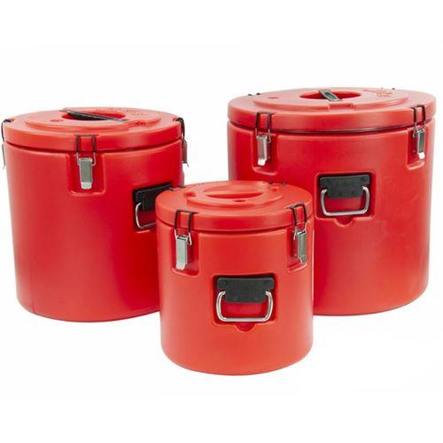 3 Pc Insulated Food Storage Cold & Hot Pots Casseroles Dishes - Red