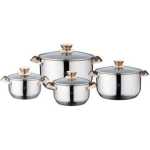 4 Pieces Of Stainless Steel Saucepans/Cookware, Silver