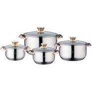 4 Pieces Of Stainless Steel Saucepans/Cookware, Silver
