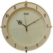 Ajanta Quartz Plastic Wall Clock beige with Round Dial Shape 897
