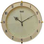 Ajanta Quartz Plastic Wall Clock beige with Round Dial Shape 897