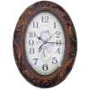 Large Oval Analog Wall Clock Watch - Brown