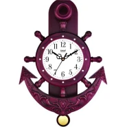 SONAM Quartz Pendulum Wall Clock - Coffee Brown