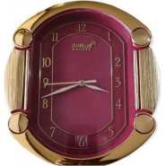 SONAM Quartz Wall Clock Oval Shape - Purple/ Gold