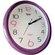 Ajanta Quartz Wall Clock Oval Shape - Purple