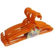 Elite Pack Of 12 Plastic Hangers, Orange