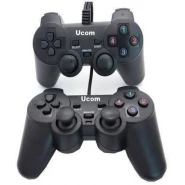 UCOM PC Twin Controller Game Pads Double Shock Vibration – Black Gaming TilyExpress