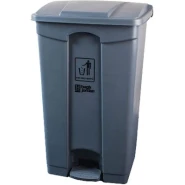 DEL UK 80L Step-On / Foot Pedal Waste Bin- Grey