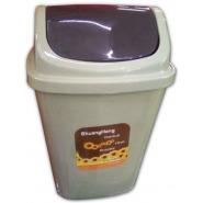 Nice Small In And Out Waste Bin With Its Cover - Cream/grey