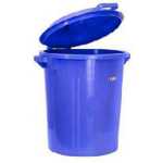 60ltrs Bin Bucket Complast Hard Body - multi color blue, green, red, black
