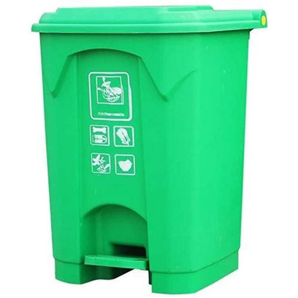 DEL UK 50L Step-On / Pedal Waste Bin- Green