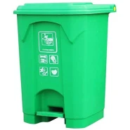 DEL UK 50L Step-On / Pedal Waste Bin- Green