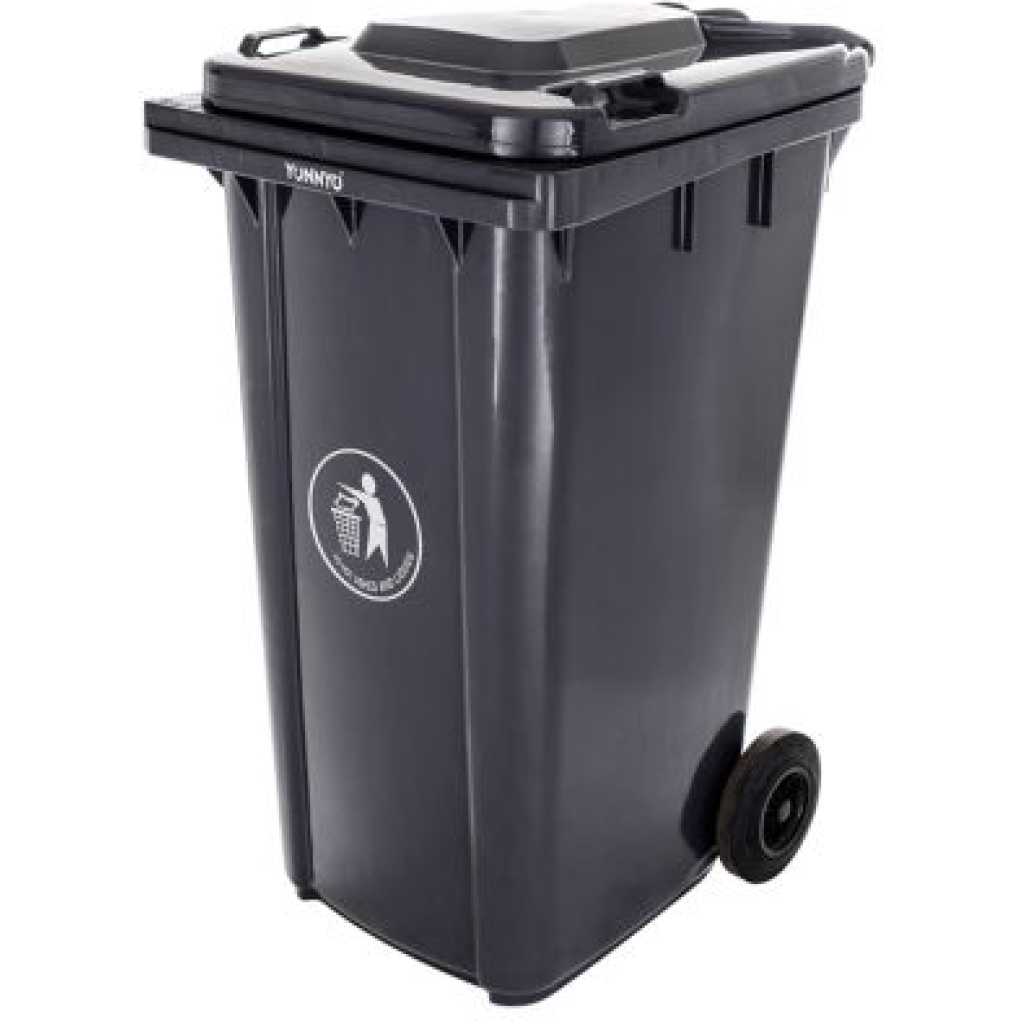 Outdoor 240L Plastic Wheel Dustbin-Black