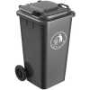 Outdoor 240L Plastic Waste Bin- Standard Household Size - Grey