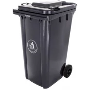 Outdoor 120L Plastic Waste Bin  Dustbin, Garbage Bin   - Black