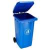 Outdoor 240L Plastic Wheel Dustbin - Standard Size Dustbin, Garbage Bin Blue